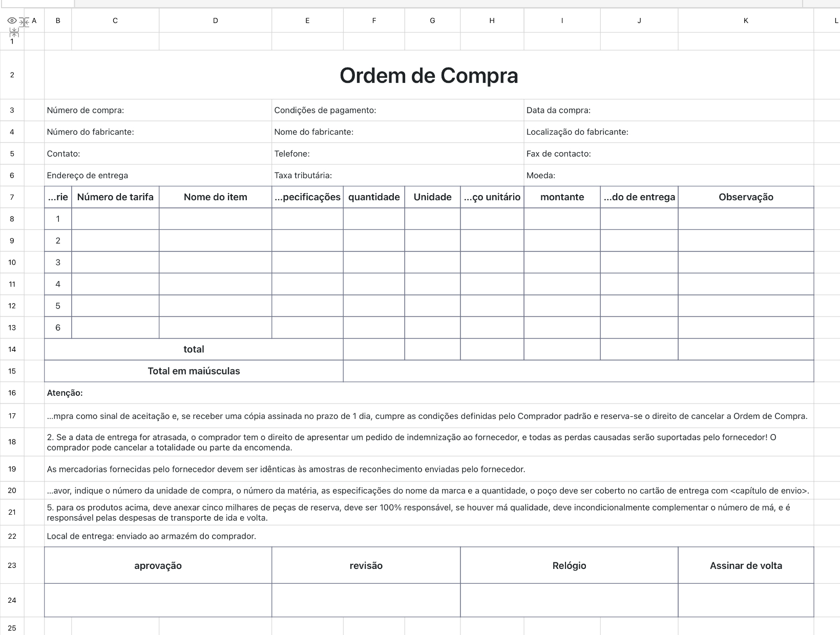 Ordem de Compra 1